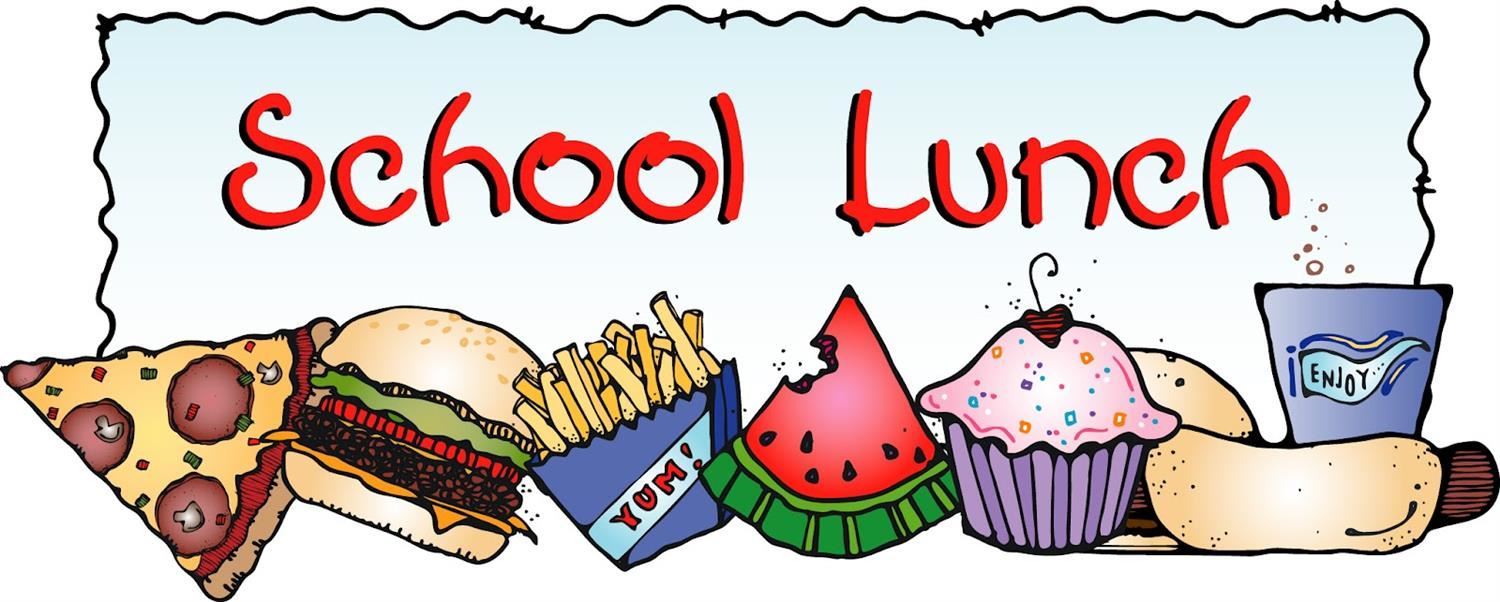  Cartoon with School Lunch Items